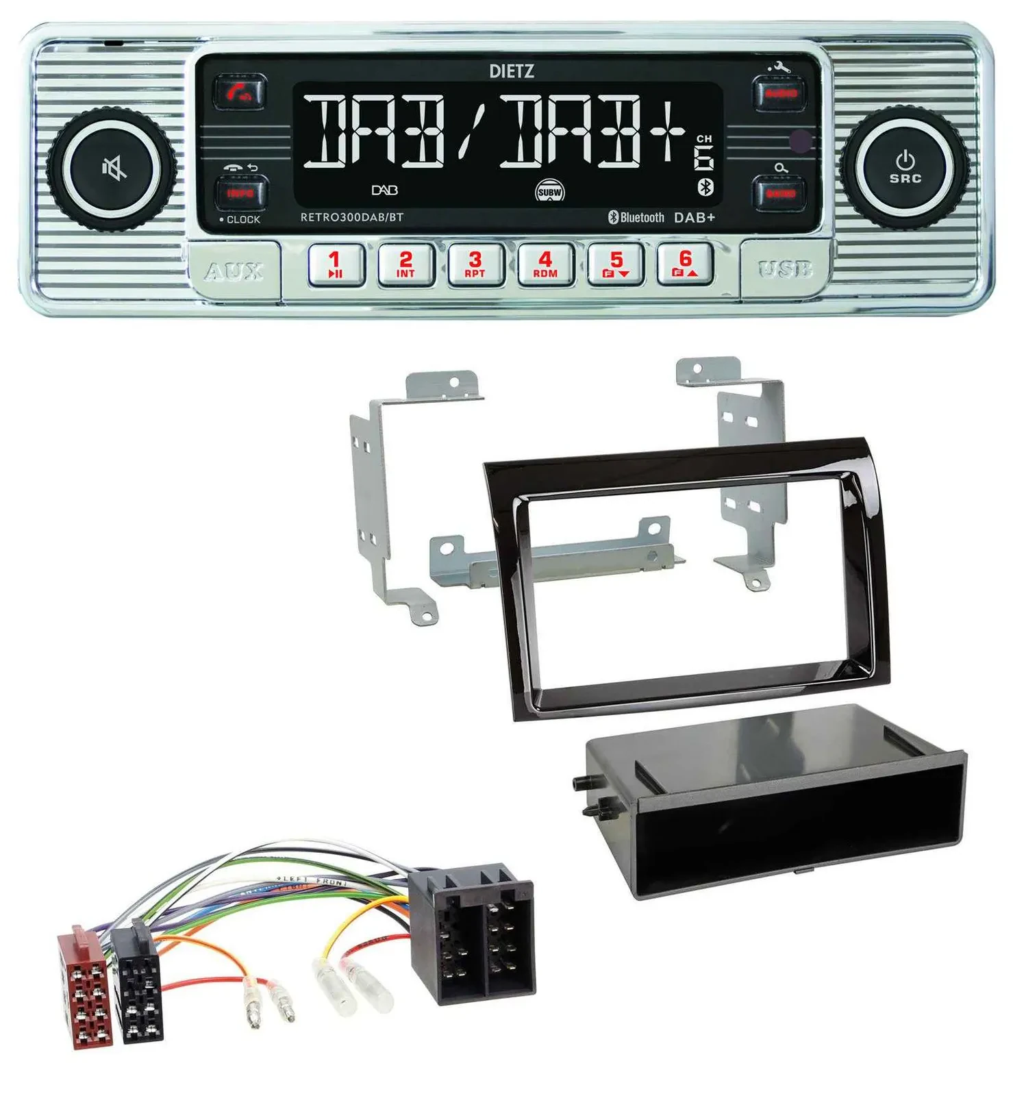 Dietz Bluetooth MP3 DAB USB Autoradio für Fiat Ducato Citroen Jumper 06-11 piano