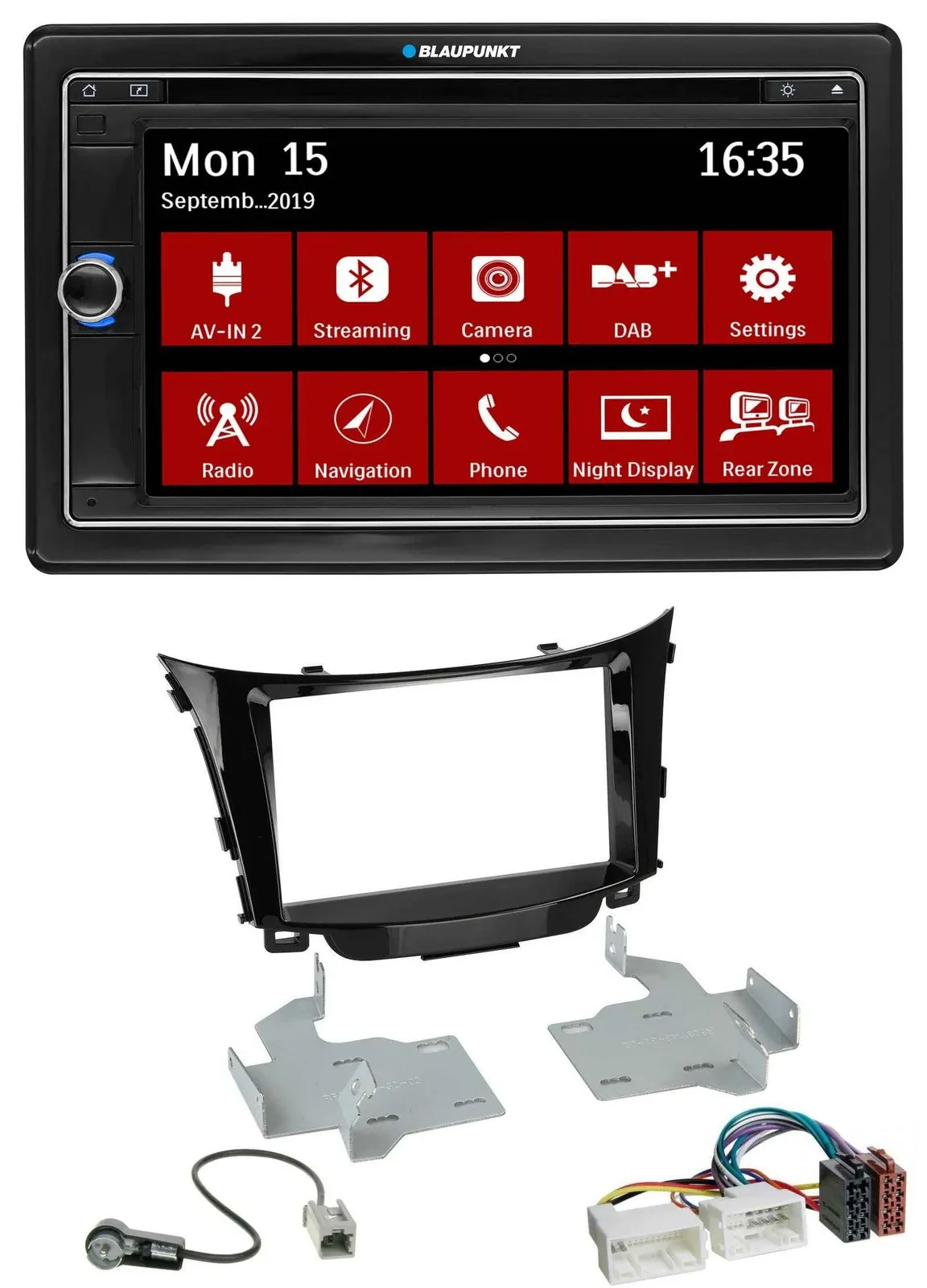 Автомагнитола для Hyundai i30 (с 2012) Blaupunkt 2DIN, Bluetooth, DAB, USB, DVD, MP3