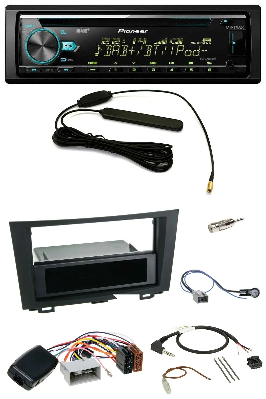 Автомагнитола Pioneer для Honda CR-V (2006–2012) CD/MP3, DAB, USB, поддержка кнопок на руле