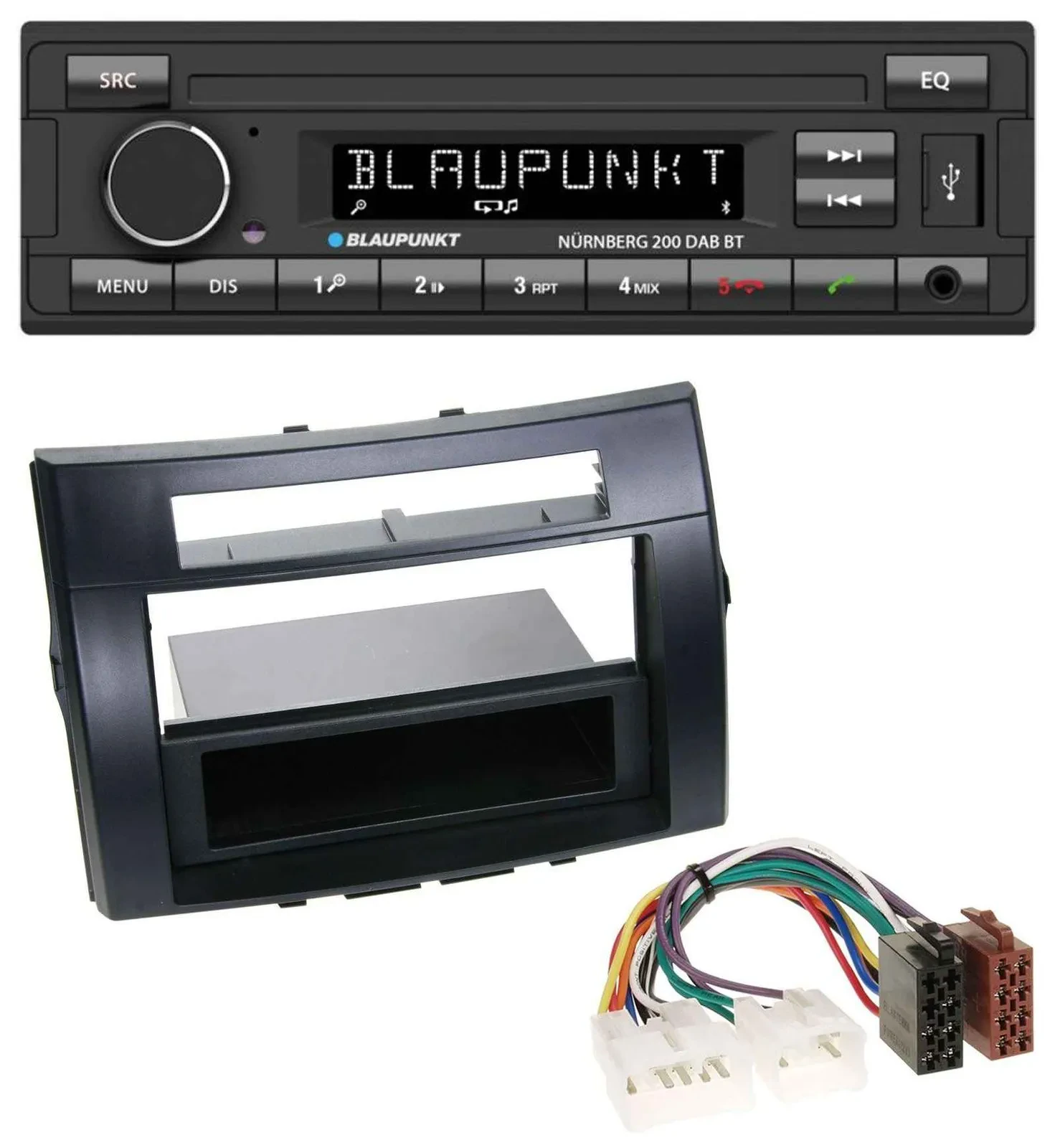 Blaupunkt USB DAB MP3 Bluetooth Autoradio für Toyota Corolla Verso 04-09 schwarz