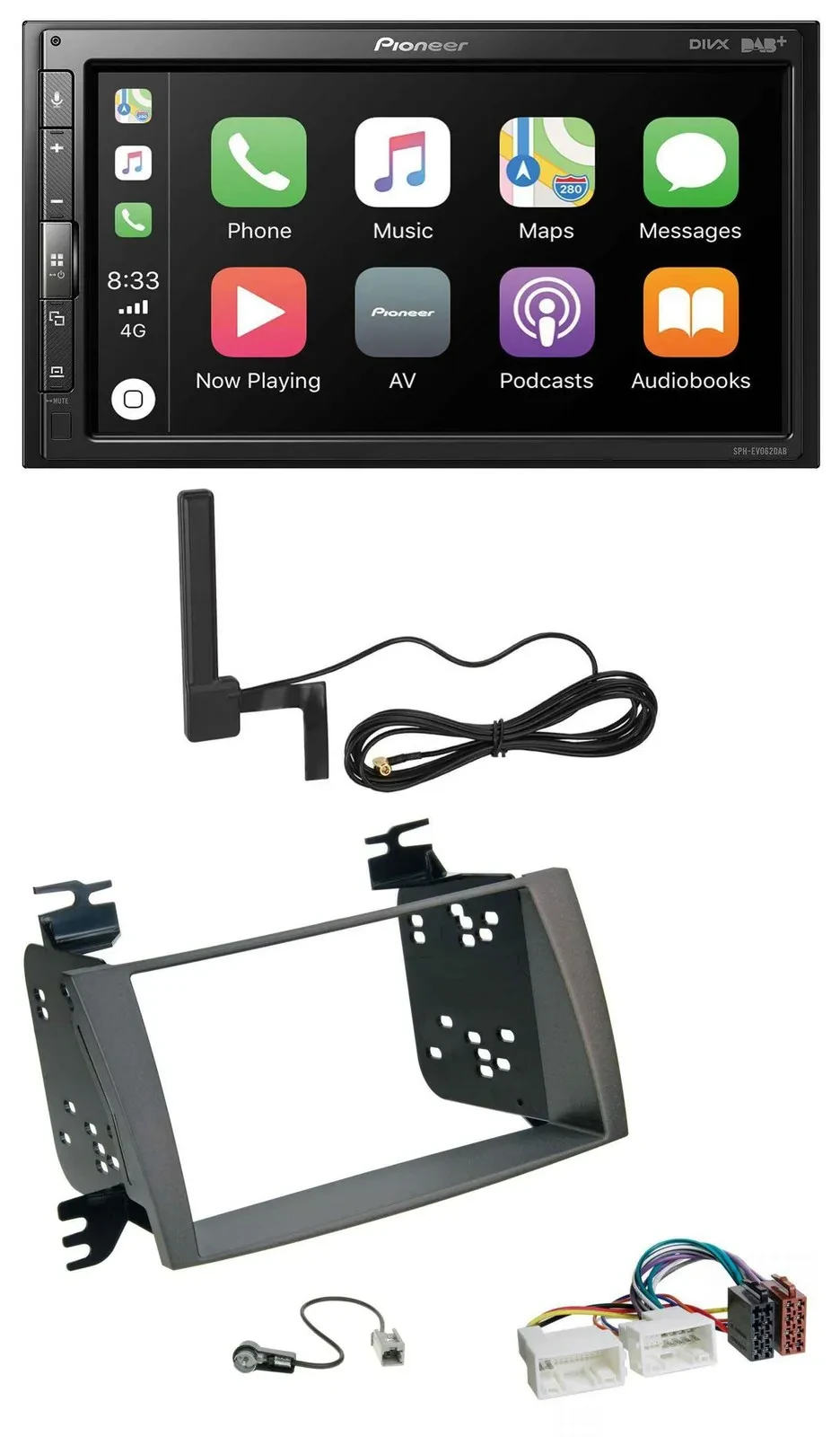 Pioneer USB 2DIN Bluetooth DAB MP3 Autoradio für Hyundai Sonata (ab 2009)