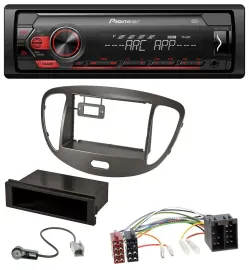 Pioneer DAB 1DIN MP3 AUX USB Autoradio für Hyundai i10 2008-2013 dunkelsilber