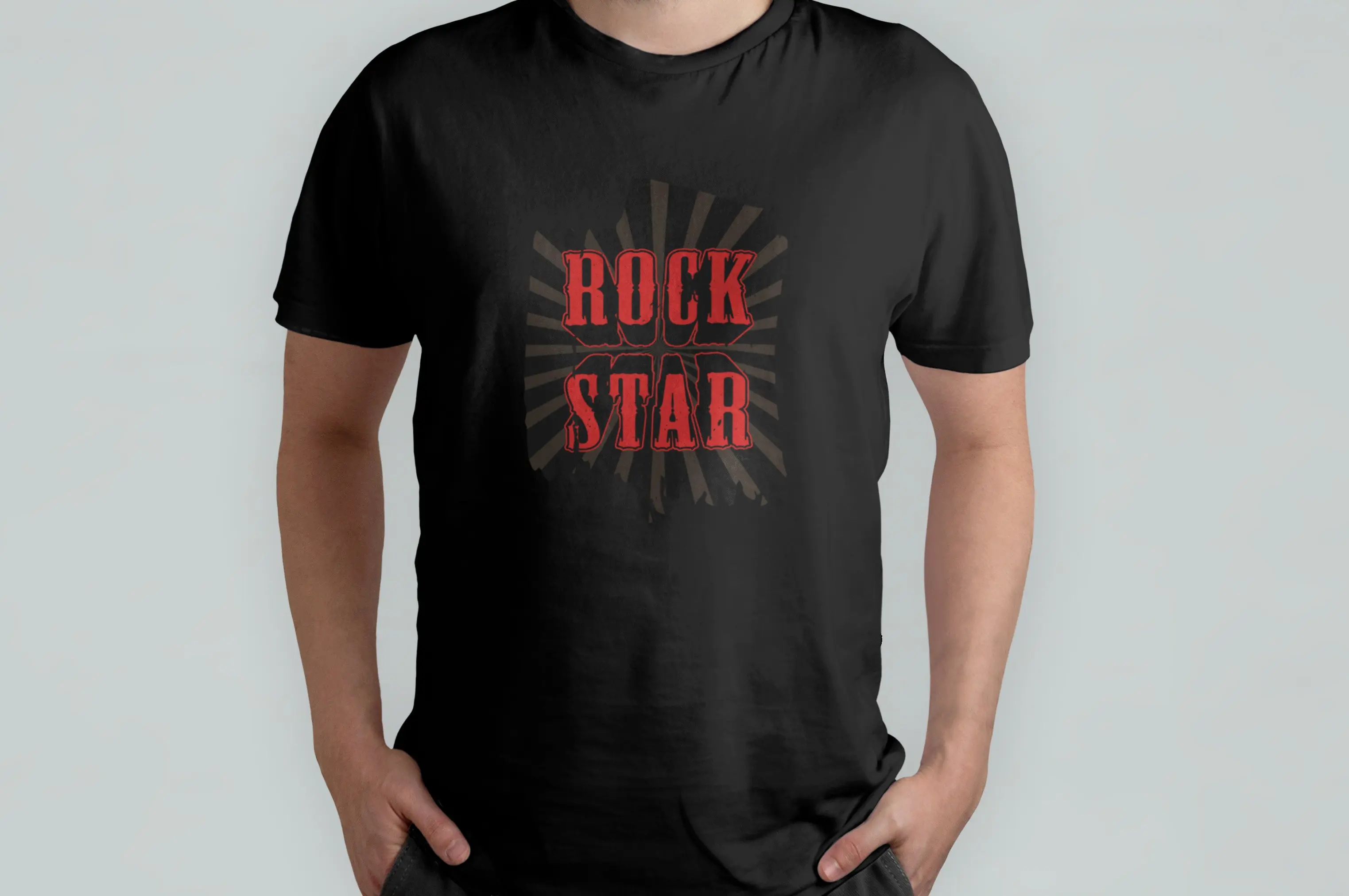 Футболка Popmerch WBXXL102 "Red Rock Star" черная, женская, размер XXL
