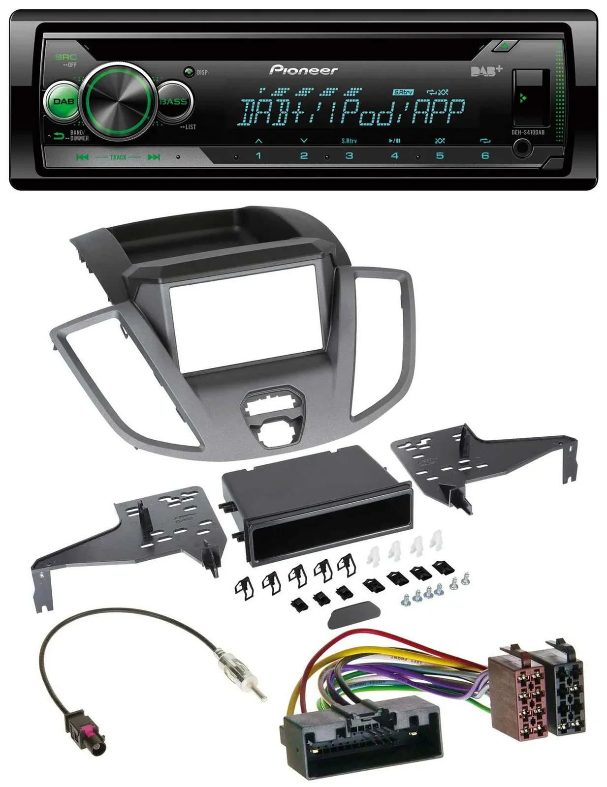 Pioneer USB MP3 DAB AUX CD Autoradio für Ford Transit V363 (2014-2018)