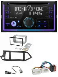 JVC MP3 USB 2DIN DAB Bluetooth CD Autoradio für Kia Picanto ab 11 Start-Stop