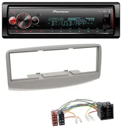 Автомагнитола Pioneer Bluetooth USB MP3 DAB для Fiat Multipla (186) 1999–2010 серый