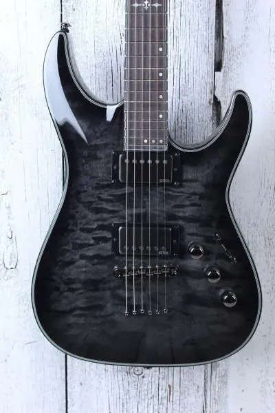 Schecter Hellraiser Hybrid C-1 Electric Guitar Trans Black Burst Finish