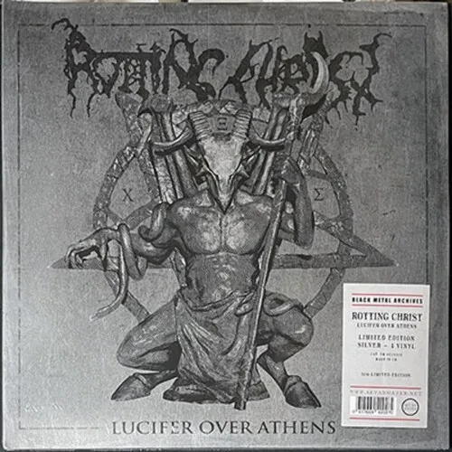 Виниловая пластинка Rotting Christ - Lucifer Over Athens [New Vinyl LP] Oversize Item Spilt, Silver,