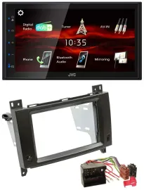 Автомагнитола JVC 2 DIN USB Bluetooth MP3 DAB для Mercedes A-/B-Class (2004–2012) чёрная