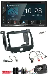 Kenwood DAB TMC USB 2DIN Lenkrad Bluetooth Navigation für Hyundai i10 09-13 Rubb