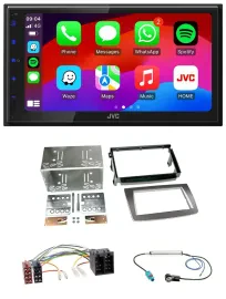 JVC Bluetooth 2DIN MP3 DAB USB Autoradio für Alfa Romeo Mito ISO 955 08-14 silbe