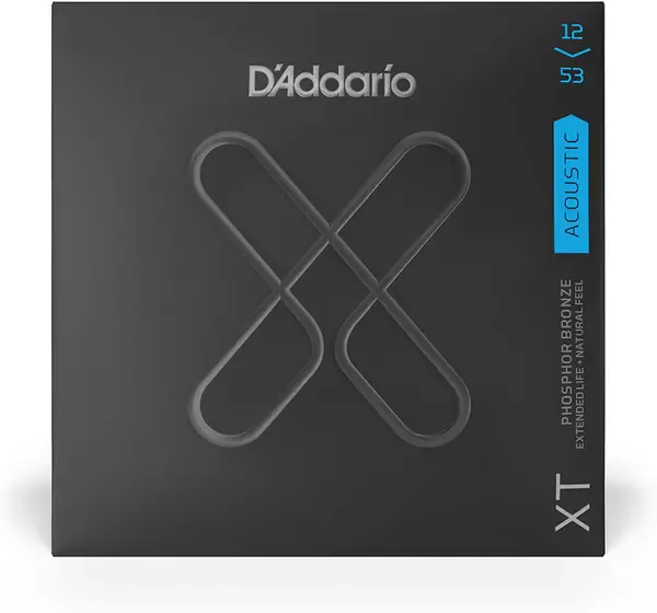 Струны для акустической гитары D'Addario XTAPB1253 12-53, бронза фосфорная с антикоррозионным покрытием