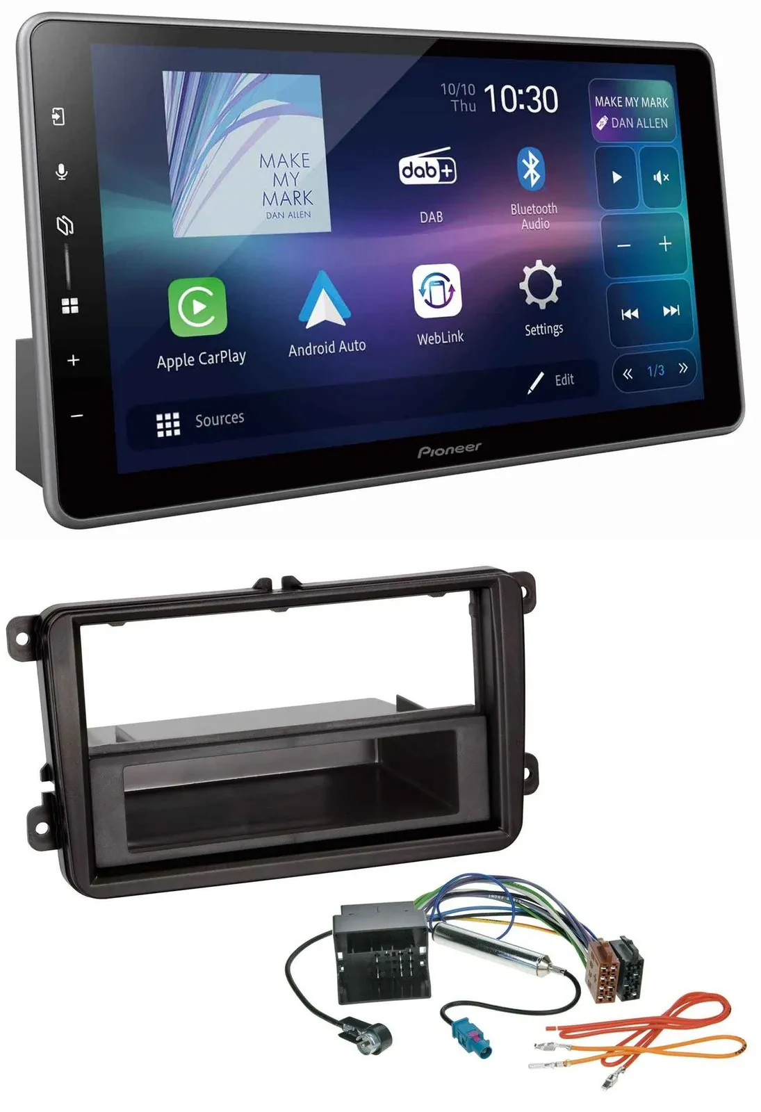 Pioneer Bluetooth USB DAB MP3 Autoradio für VW Amarok, Beetle, EOS (ab 06)