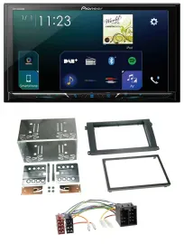 Pioneer MP3 Bluetooth USB 2DIN DAB Autoradio für Porsche Cayenne 2002-2007