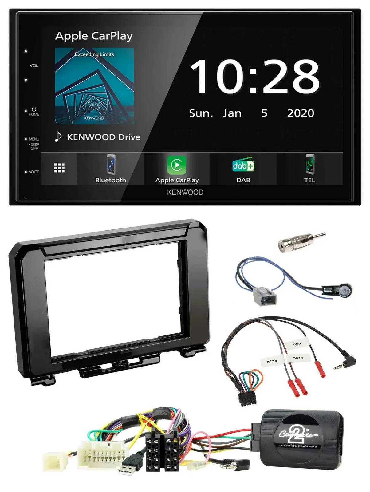 Автомагнитола для Suzuki Jimny (GJ, с 2018) Kenwood 2-DIN, Bluetooth, DAB, USB