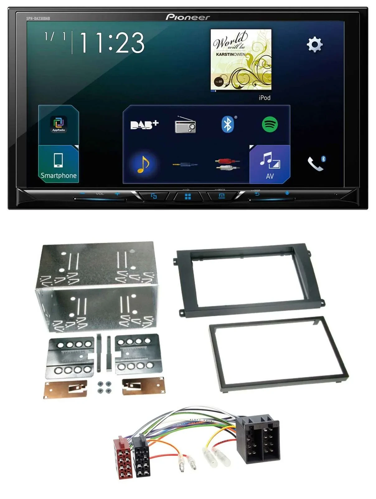 Pioneer MP3 Bluetooth USB 2DIN DAB Autoradio für Porsche Cayenne 2002-2007