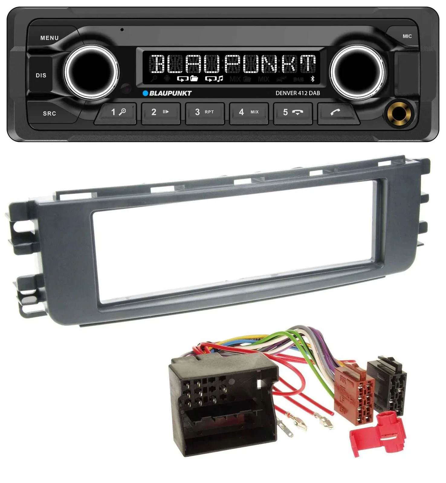 Blaupunkt Bluetooth DAB MP3 USB Autoradio für Smart ForFour (454, 2004-2006)