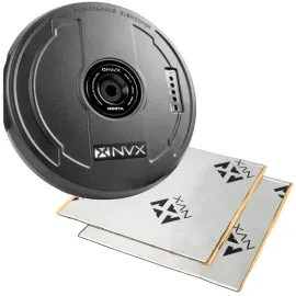 NVX QBSTA 300W RMS 11" Spare Tire Amplified Subwoofer with Sound Deadening