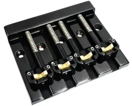 Hipshot 5K400B KickAss Bass Bridge 4-String 5-Hole Retrofits Badass Bass - BLACK