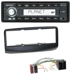 Continental MP3 AUX USB DAB 1DIN Autoradio für Fiat Multipla 186 Facelift 2006-2
