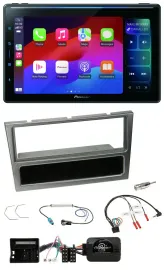 Pioneer Bluetooth DAB Lenkrad USB Autoradio für Opel Corsa C 04-06 aluminium