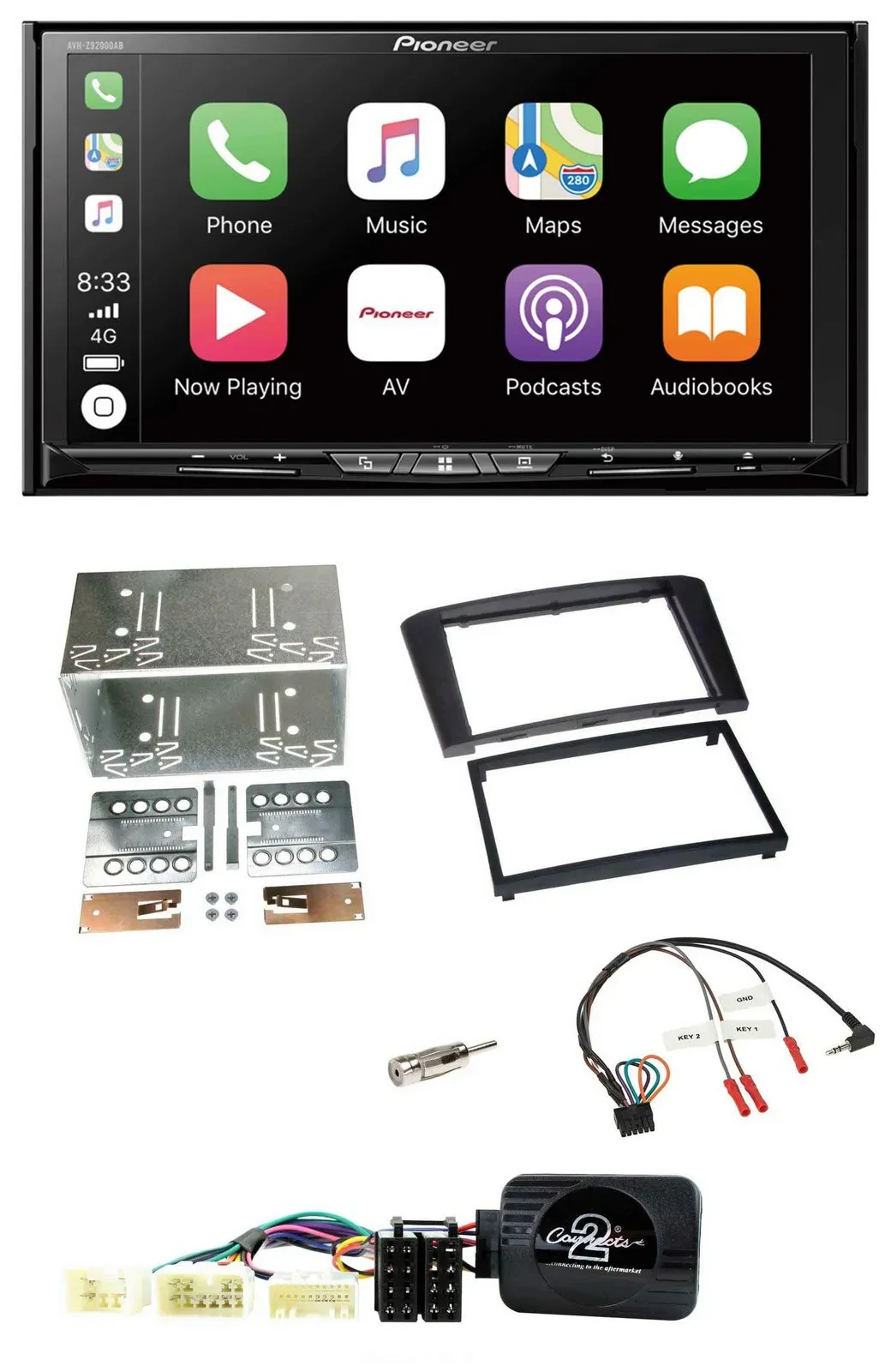 Pioneer 2DIN Lenkrad USB DAB DVD Bluetooth Autoradio für Toyota Avensis 2003-200
