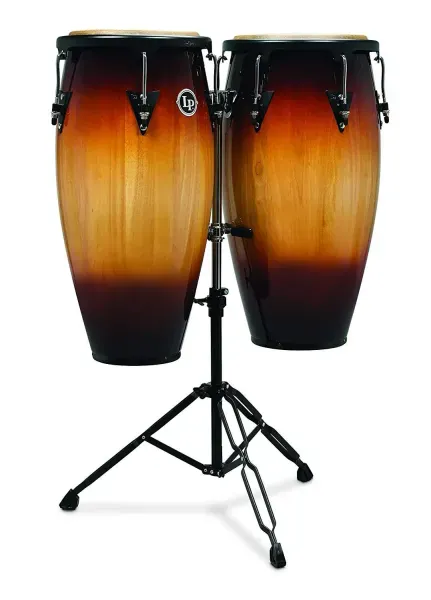 Latin Percussion LP Aspire Wood Congas 11" & 12" Set with Double Stand -...