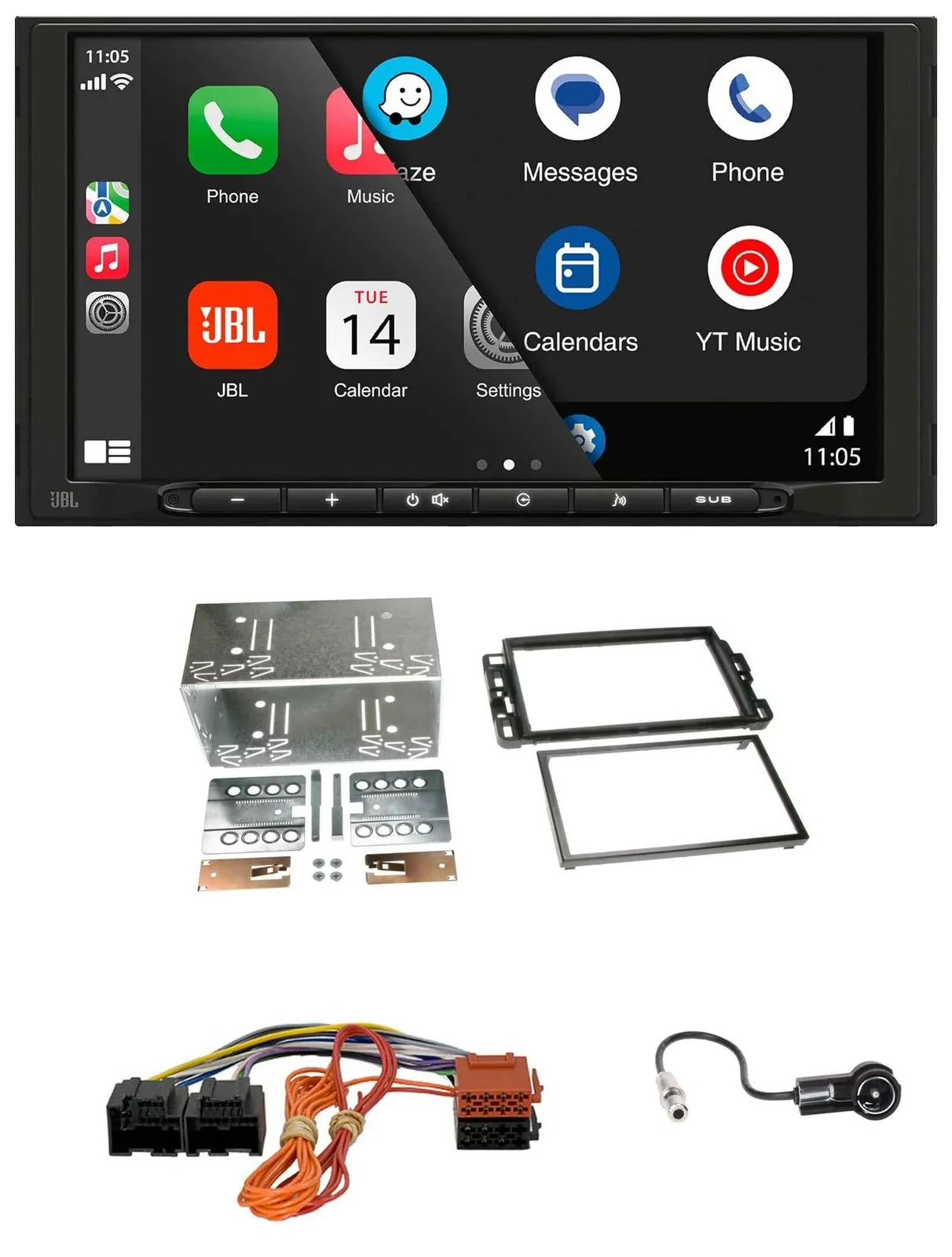 JBL USB 2DIN MP3 Bluetooth AUX Autoradio für Cadillac BLS (2006-2010)