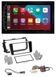 ESX 2DIN DAB USB MP3 Bluetooth Autoradio für Nissan Micra ab 2017 schwarz glänze