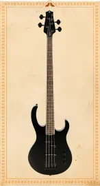 H. Jimenez LBS4-BK Camaleón 4 String Bass Guitar, Glossy Black