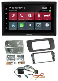 Blaupunkt DAB Bluetooth USB MP3 2DIN Autoradio für Seat Ibiza ab 08 tuam-grey