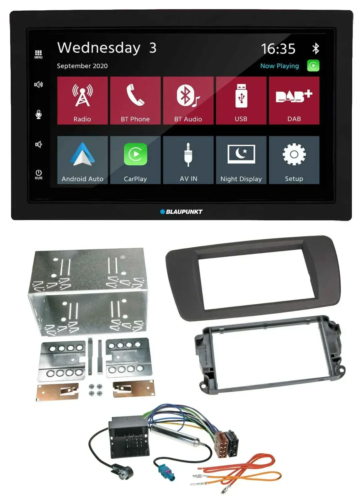 Blaupunkt DAB Bluetooth USB MP3 2DIN Autoradio für Seat Ibiza ab 08 tuam-grey