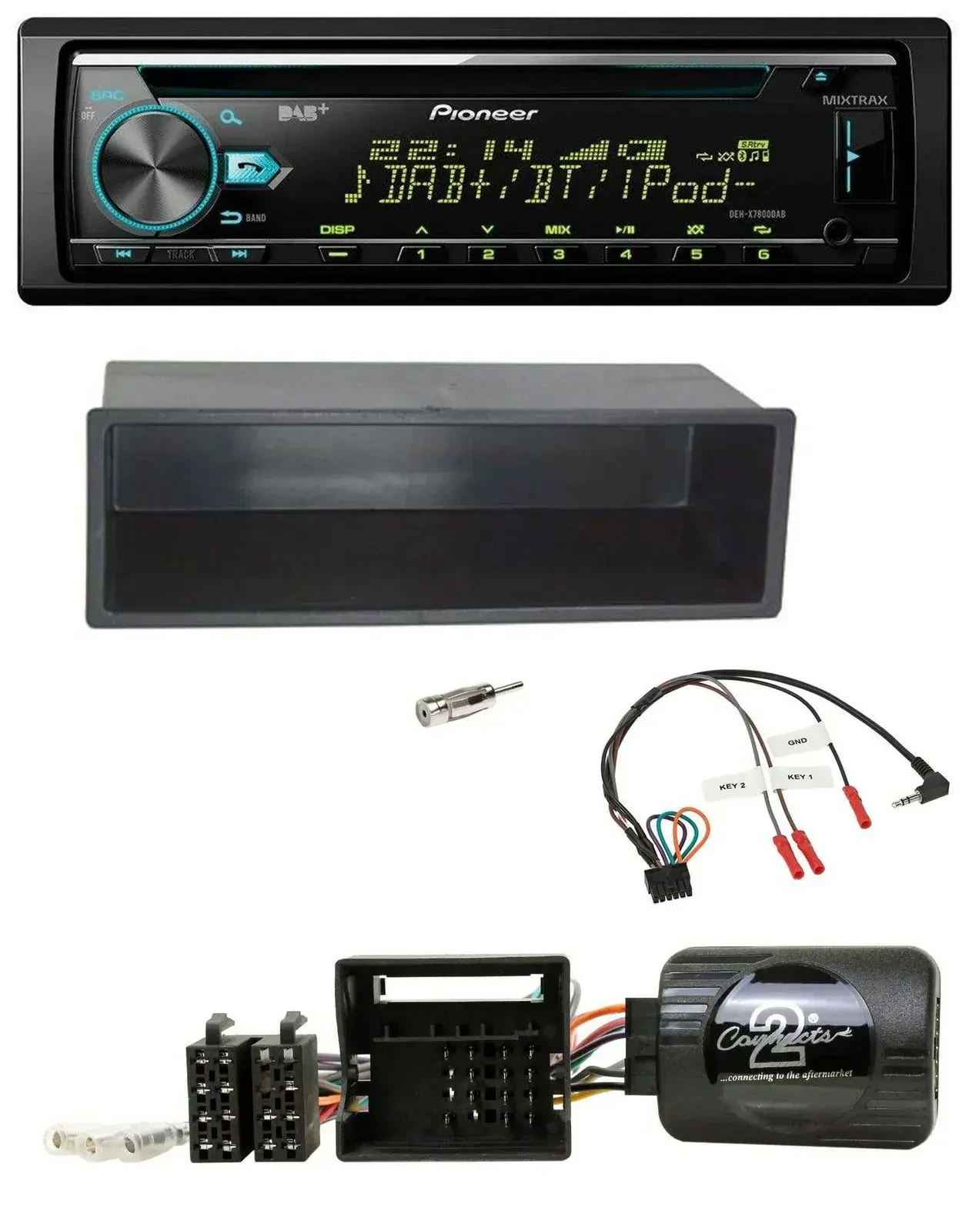 Pioneer DAB Lenkrad CD USB Bluetooth Autoradio für Citroen C2 2006-2010 C3 2006-