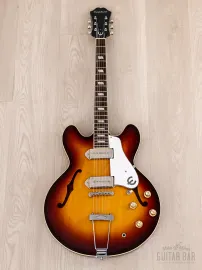 Электрогитара полуакустическая Epiphone Casino Hollow P90 Sunburst w/case Japan 1991