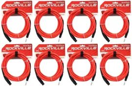 Коммутационный кабель Rockville RCXFB25R Red 7.6 м (8 штук)