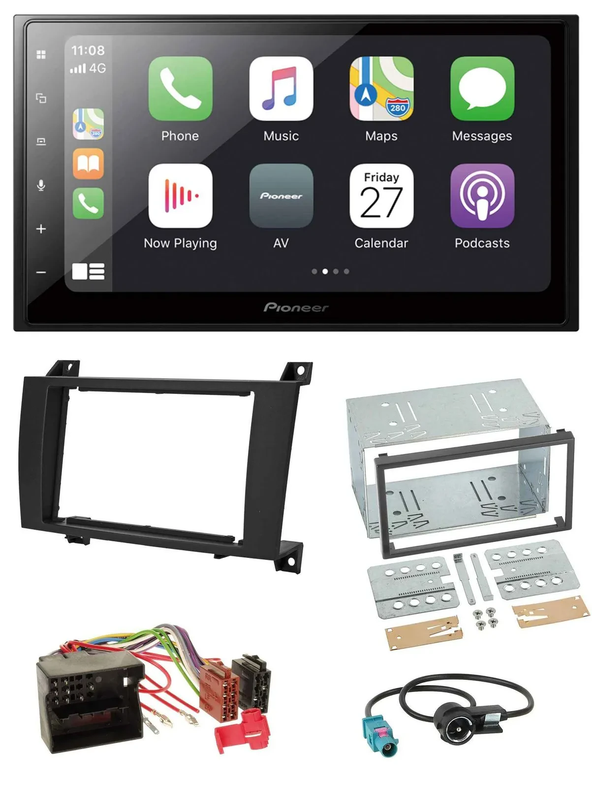 Pioneer MP3 Bluetooth DAB 2DIN USB Autoradio für Mercedes SLK R171 2004-2011