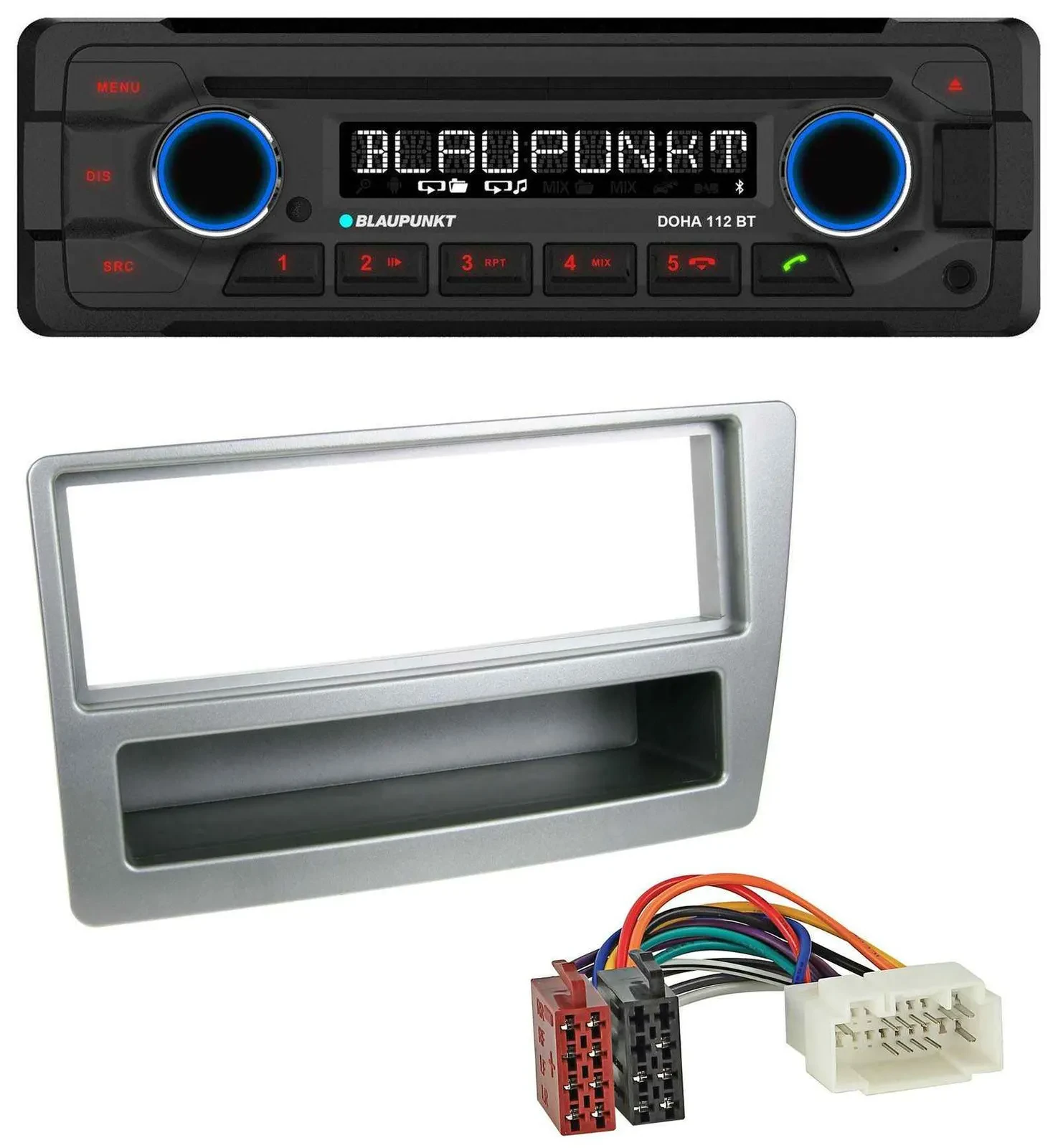 Автомагнитола Blaupunkt CD/MP3 USB Bluetooth AUX для Honda Civic 2004–2006, серебристая
