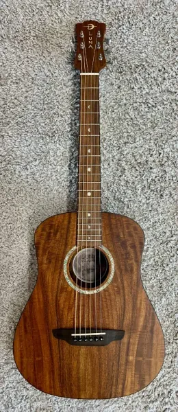 Luna Safari Koa Supreme Solid Koa Top Acoustic Guitar