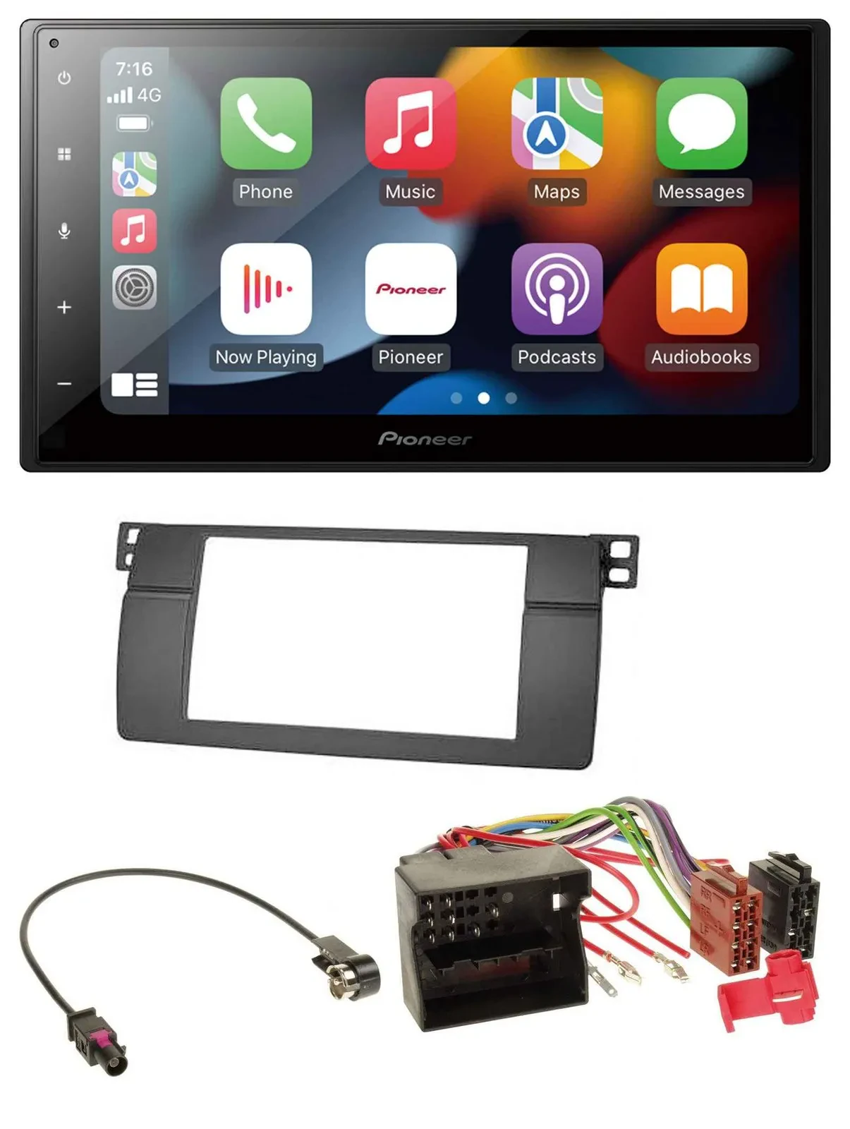 Pioneer DAB Bluetooth 2DIN USB MP3 Autoradio für BMW 3er E46 Profiversion großem