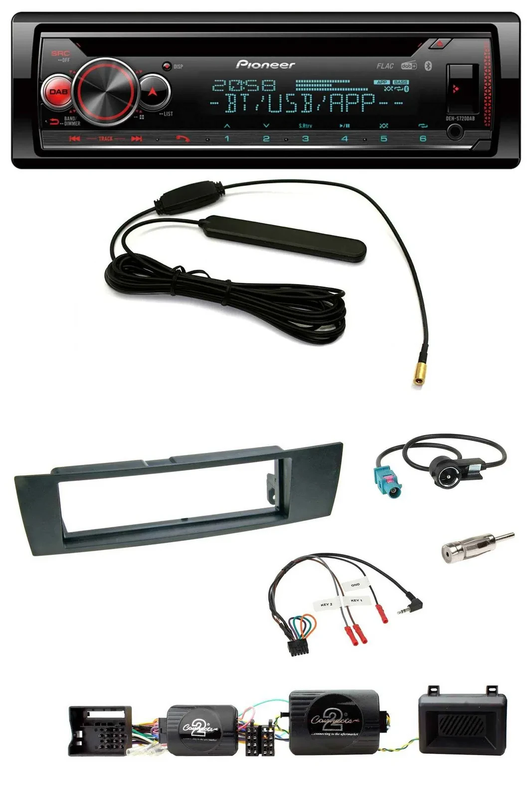 Автомагнитола Pioneer DAB, Bluetooth, USB, CD для BMW 1 Series (E87) 2004–2013