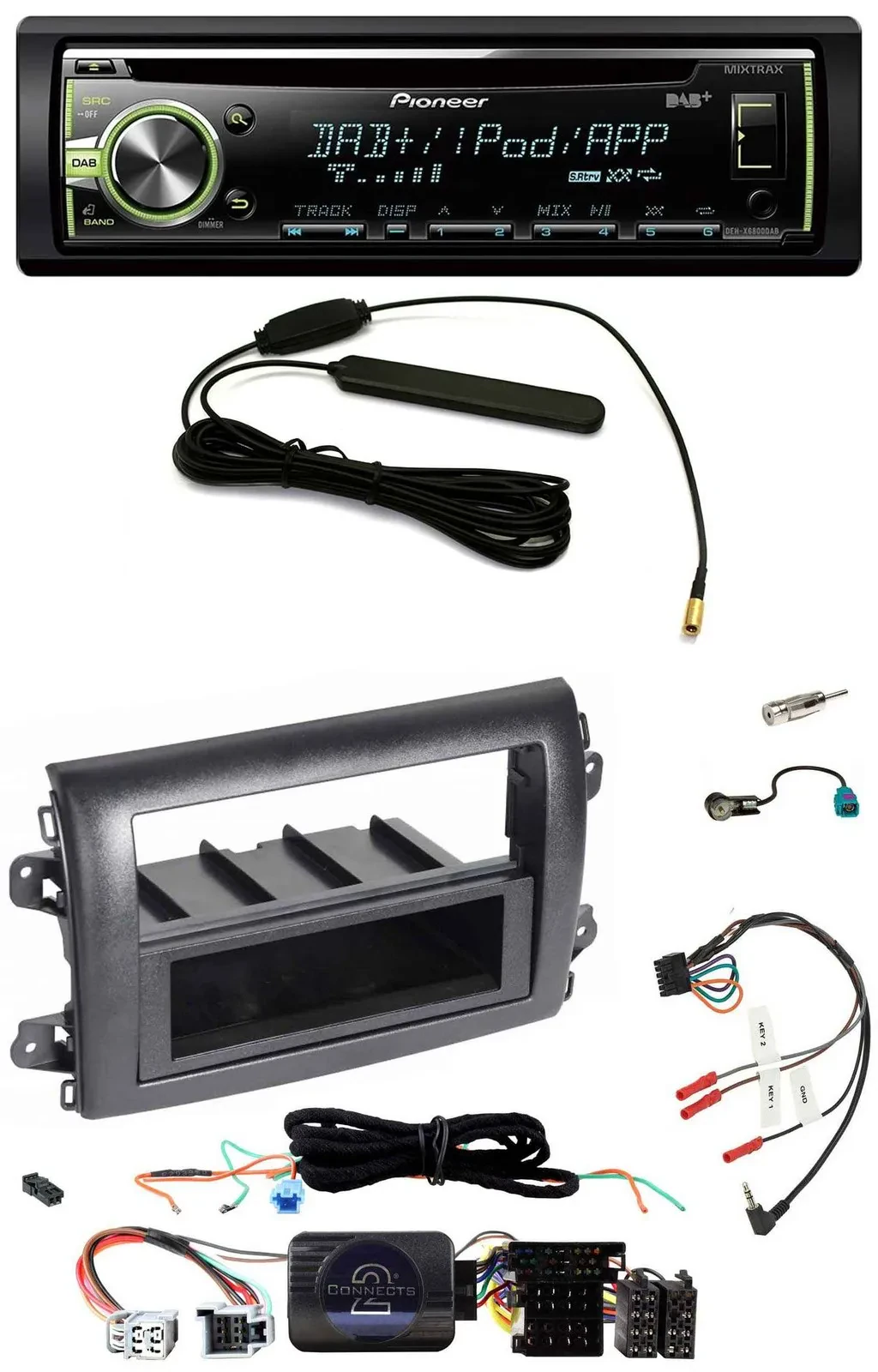 Pioneer MP3 USB CD DAB Lenkrad Autoradio für Fiat Ducato Serie 8 ab 2021