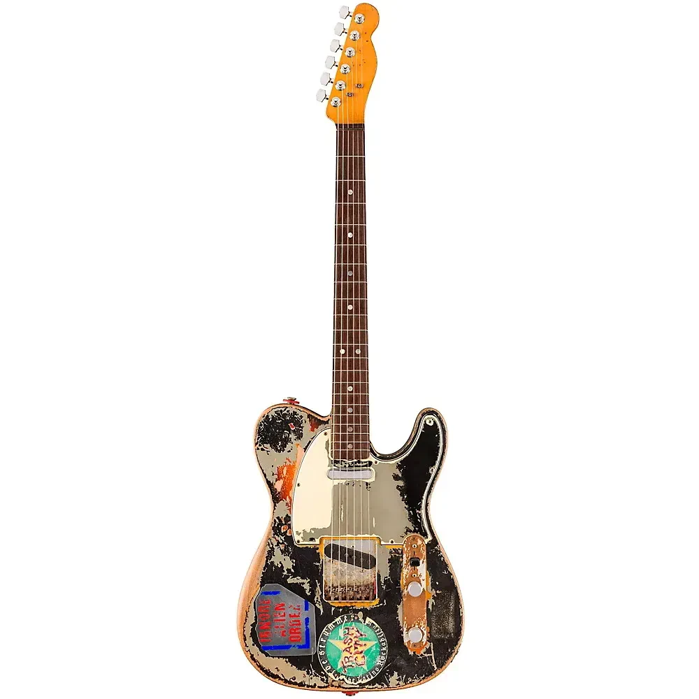 Электрогитара Fender Custom Shop Joe Strummer Telecaster Limited Edition Aged Black Over 3-Color Sunburst