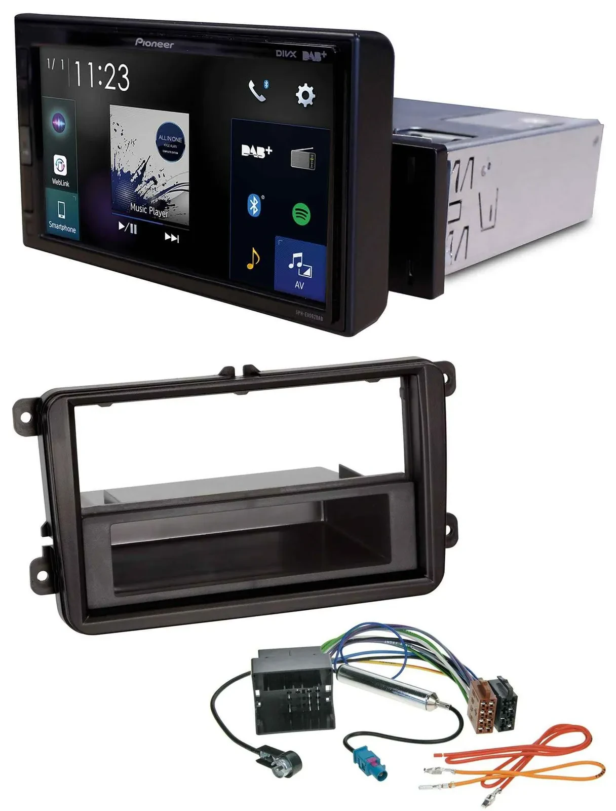 Автомагнитола для Seat Alhambra (с 2010), Leon (2009–2012), Toledo Pioneer DAB, MP3, Bluetooth, USB