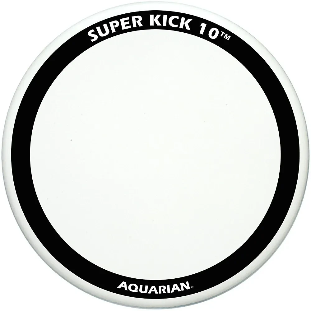 Пластик для бас-барабана Aquarian Super-Kick 10 20" белый, 2-слойный, с демпферным кольцом