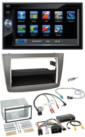 Blaupunkt 2DIN Bluetooth TMC USB Lenkrad SD Navigation für Alfa Romeo Mito silbe