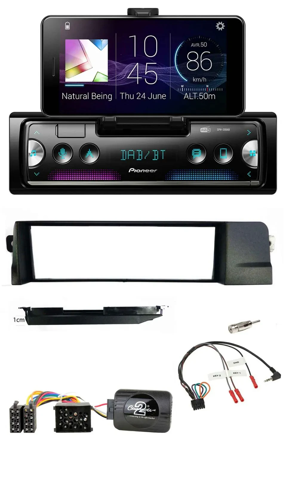 Автомагнитола Pioneer USB Bluetooth DAB для BMW 3 серии E46 (1998–2007)