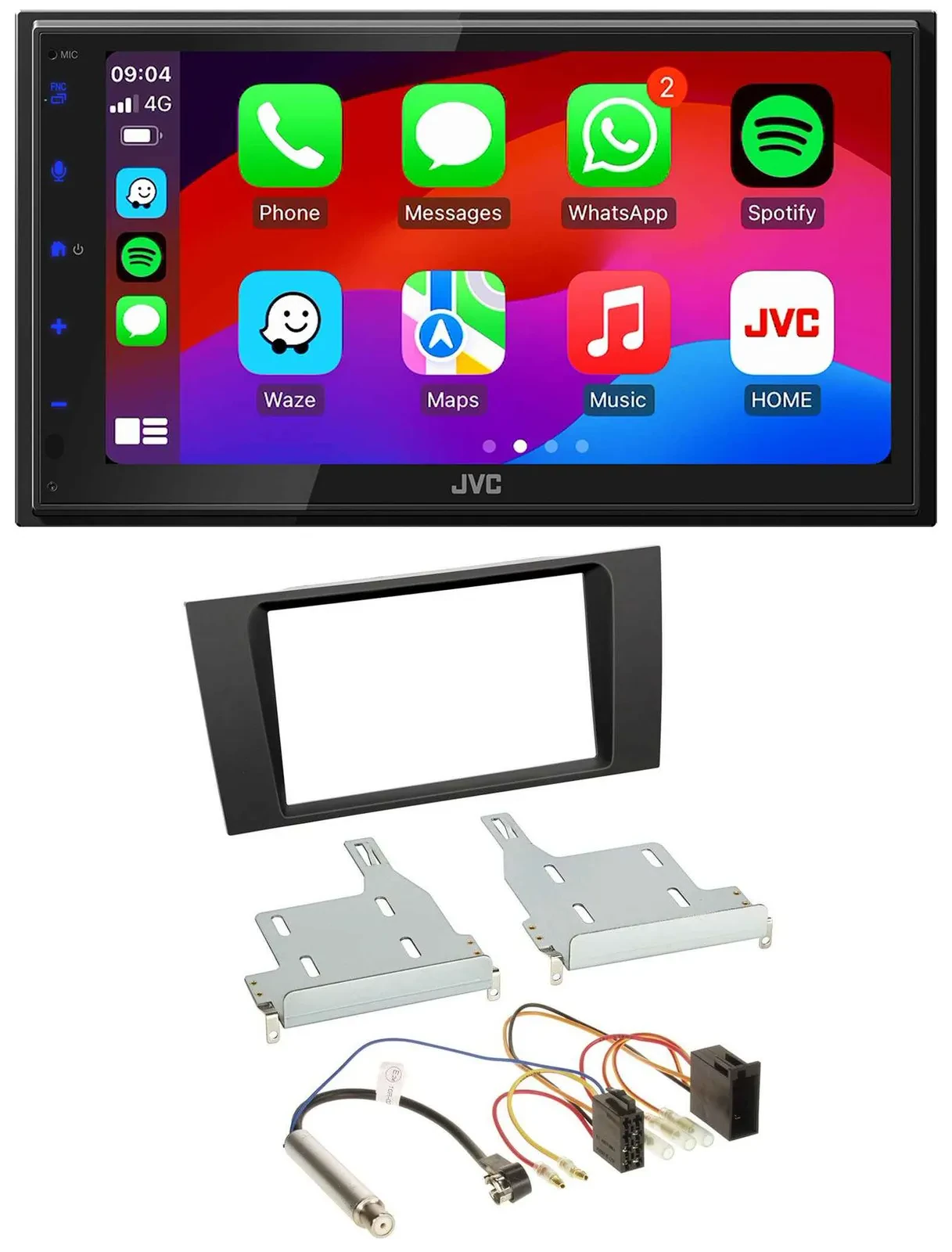JVC Bluetooth USB MP3 2DIN DAB Autoradio für Audi A4 B5 1999-2001 Symphony
