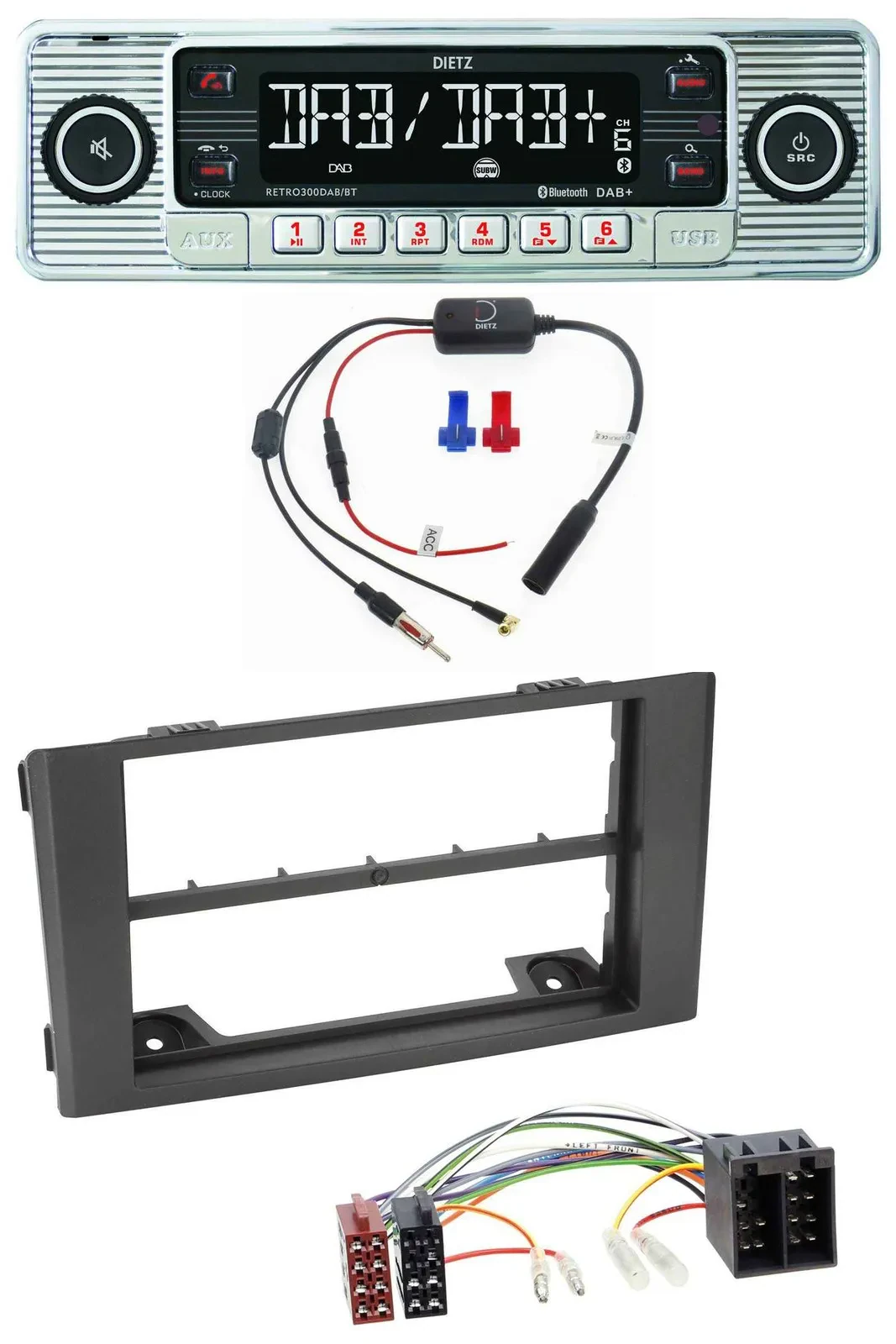 Автомагнитола для Iveco Daily (2006–2014) Dietz DAB, USB, MP3, Bluetooth, черный