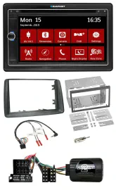 Blaupunkt 2DIN USB DAB Lenkrad Bluetooth TMC Navigation für Fiat Panda 2004-2007