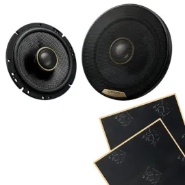 Kenwood XR-1701 6.5" Excelon Coaxial Car Speakers + Sound Damping